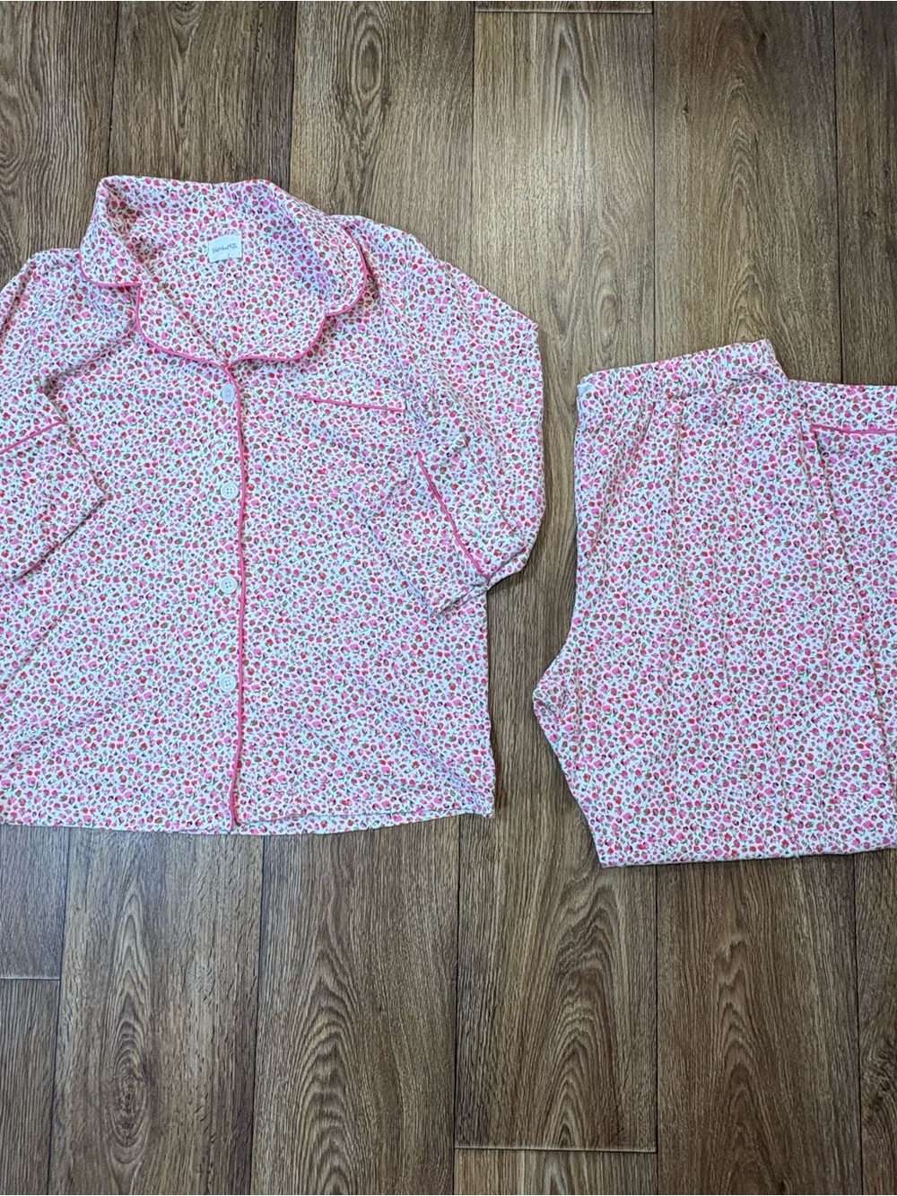 BedHead PJs L Organic Cotton Floral Pajama Set Coquette Cottagecore